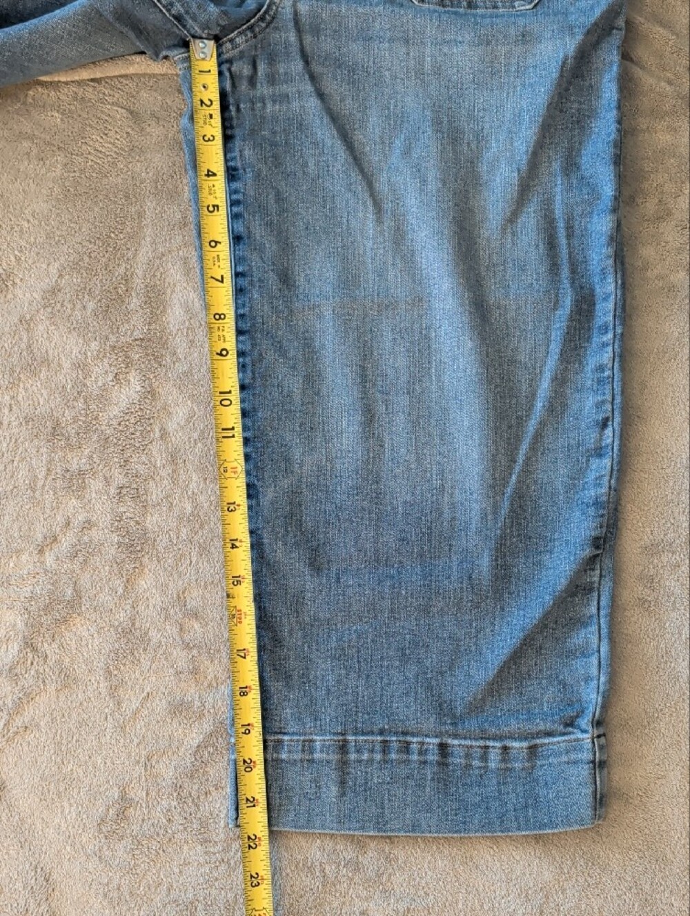 a.n.a Patch Pocket Medium Blue Wide Leg Cropped  Women’s Jeans - Picture 3 of 5